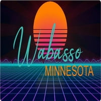 Wabasso Minnesota Vinil Decal Stiker Retro Neon Dizajn