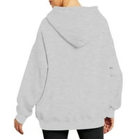 Farstey gromobrani danas prevelizirani kapuljač za žene runove obloge pulover pulover sa džepovima dugih