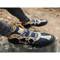 Krocowalk planinarske cipele za muškarce prozračne okrugle cipele za kuglice trčanje neklizajuće čipke za planinarske tenisice plave 9