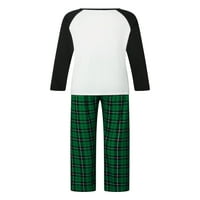 Božićna porodična pidžama Podudarni set, majica s dugim rukavima sa plaženim hlačama Salona za spavanje