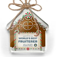 Ornament tiskani jedno strani svjetovi najbolji Fruiterer certifikat nagrađuje Božić Neonblond
