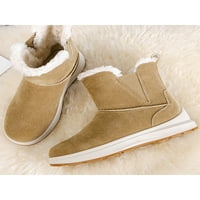 Daeful Womens Winter Winter Boots Modne cipele snijega visoke vrhunske klizne čizme Khaki 9
