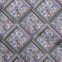 Onuone pamučne fleke srednje ljubičaste tkanine cvjetno šivaće tkanina od dvorišta tiskana DIY odjeća