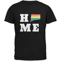 Connecticut State Home LGBT crna majica za odrasle - mala