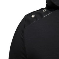 Muška majica Muška čista boja čipke CALLAR Ležerne prilike V-izrez Majica kratkih rukava Top Black M