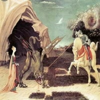 Saint George i Zmaj-Paolo Uccello - platno ili štamparska zidna umjetnost