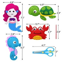 Aohao morske životinje šivaće zanatski komplet za djecu Ocean Amtings Craft Kit Šivenje punjene životinje