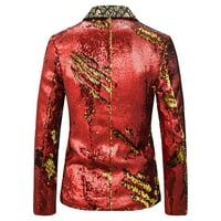 Holloyiver Muška jesen i zimska modna modna sekfina Ležerna jakna Crvena