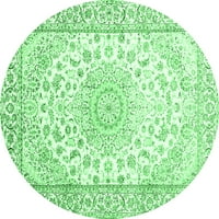 AHGLY COMPANY TODOR OKRUGLI MEDALLION Smaragd zelene tradicionalne prostirke, 4 '