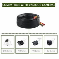 Na 25ft black bnc video žičani kabel kompatibilan sa kabelom kamere SDE-SDE-5003