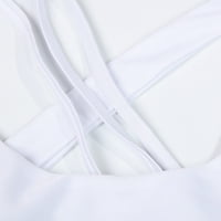 Yinmgmhj Žene Sportske fitness Solid BRA prekrasna pozadina elastičnost prozračna joga bluza bijela