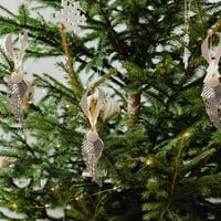 Božićni metalni ukrasi anđeoski krilo zvona, personaliziraju spomen-ukrase za gubitak najmilje, božićnog