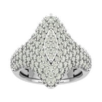 Araiya Sterling Silver Diamond Klasterski prsten, veličina 9