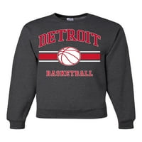 Divlji Bobby Grad Detroit Det Basketball Fantasy Fan Sports Unise Crewneck Duksev, Heather Crna, velika