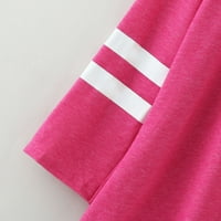 Aaiymet majice za djevojke Dječje djevojke tuničke vrhove Crewneck Ultra mekana boja dugih rukava s dugim rukavima Komforna dugih rukava za djecu, vruće ružičaste 8- godine