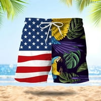 Muški kratke hlače Modna dana nezavisnost Odštampana havajska plaža Fit Sport Casual Hlače Muške donje