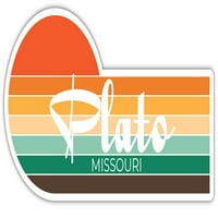 Plato Missouri naljepnica Retro Vintage Sunset City 70s Estetski dizajn