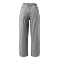 Ženske hlače Dressy Casual svakodnevno osam duljina džepova Elastična struka čvrste pantalone