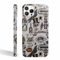 Torbica TEBLINT za iPhone Pro, Halloween Hippie uzorak futrola sa bočnim printom, tanki branik puni