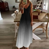Ženska ležerna haljina ležerna haljina Ležerne prilike Cvjetni V izrez Boho za odmor s ruhom za odmor s dugim haljinama na plaži Visoko struk