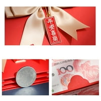 Sklopiva kineska novogodišnja koverta za crvene novac Hongbao crvena paketna torba za crvenu novac