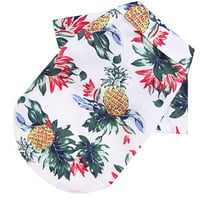 Destyer PET Havajska košulja za pseća ljetna kampa majica modna majica od tiskane ananasa