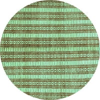 Ahgly Company u zatvorenom okruglom sažetak tirkizne plave suvremene prostirke savremene površine, 6 'krug