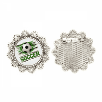 Zeleni nogometni fudbalski sportovi srebrni cvjetni broš s kukom PIN PINPIN