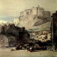 Romantični dvorac Edinburgh iz Grassmarket Poster Print by William L. Leitch