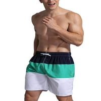 Luxplum muške kratke hlače Brze suhe ljetne kratke hlače na karirani dno Havajski mini pantalone za odmor uz plažu zelenog xl