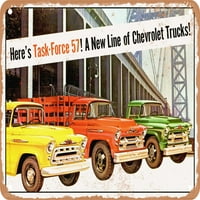 Metalni znak - Chevy Radne bacač Truck Line Vintage ad - Vintage Rusty Look