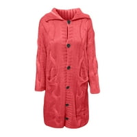 Zimski kaputi za žensko čišćenje Prodaja Ženska kapuljača Kardigan Velike veličine Džep džepa Jednostruki