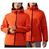 Aherbiu Unise Jackets s kapuljačom zatvarača sa visokim vratom Windbreaker dugih rukava kaput planinarska odjeća sa džepovima