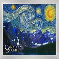 Kanadske stijene - zvjezdana noć - umjetničko djelo u vezi sa fenjerom