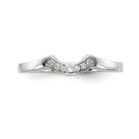 14k bijeli zlatni prsten za prsten vjenčani dijamantski okrugli veličine 6