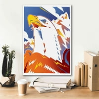 Epic Graffiti 'Eagle' by David Chestentt, Giclee Platnena zidna umjetnost, 18 x26