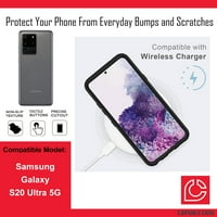 Capsule Case kompatibilan sa Galaxy S ultra [alfa hibridni sloj Slick Sklopna zaštita od pune karoserije Crna futrola za prodaju] za Samsung Galaxy S Ultra 5g SM-G