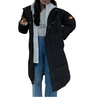 Parka kaput žene žene vanjski odjećni gumb s kapuljačom kaput duge čvrste jakne džepni kaputi Gabardinas