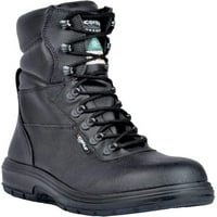 Kožne radne čizme - američka cestovna guzivna asfaltna obuća - veličina 9, crna
