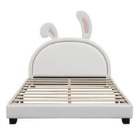 Kožna platforma za presvlake u punom veličini sa zeko ušima Okvir kreveta sa zečjim ukrasom za djecu