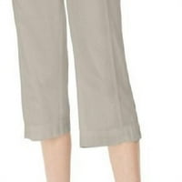 Karen Scott ženske obrežene pamučne pantalone sive veličine malene