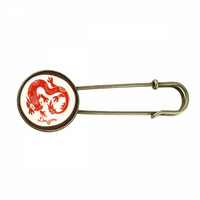 Godina Zmajeva životinja Kina Zodijac Crveni retro metalni broš pin nakit