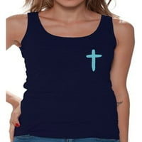 Awkward Styles tirkizni prekrižji za žene Kršćanska odjeća za dame Nakon jesus ženske majice Christian