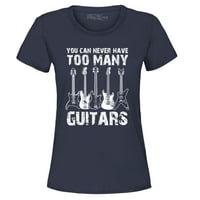 Trgovina4 god Žene nikad ne možete imati previše gitara Glazbeni gitarista grafička majica XX-velika mornarica