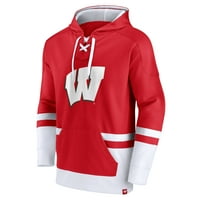 Muški fanatici brendirani crveni Wisconsin Badgers prva bojnog pulover hoodie