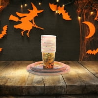 Set od Halloween pribora za pribor za kabine Halloween Papirne ploče Kupovi postavljaju ukrase stola