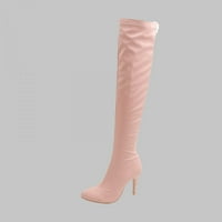 Tdoqot čizme za žene - visoke pete Božićni pokloni Ležerne prilike Chunky Heel Ženske cipele sa koljena