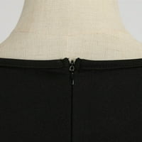 Navedeni ženski modni okrugli vrat casual slim fit print maxi haljina s dugim rukavima