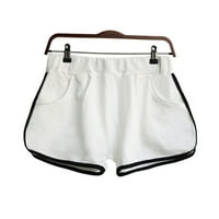 New Ljetne hlače Žene Sportske kratke hlače Teretana Workout Struk Skinny Yoga kratka bijela