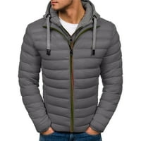 Munlar Fau krznena jakna- jesen zimski patentni zatvarač modna pamučna kapuljača drži tople muške jakne